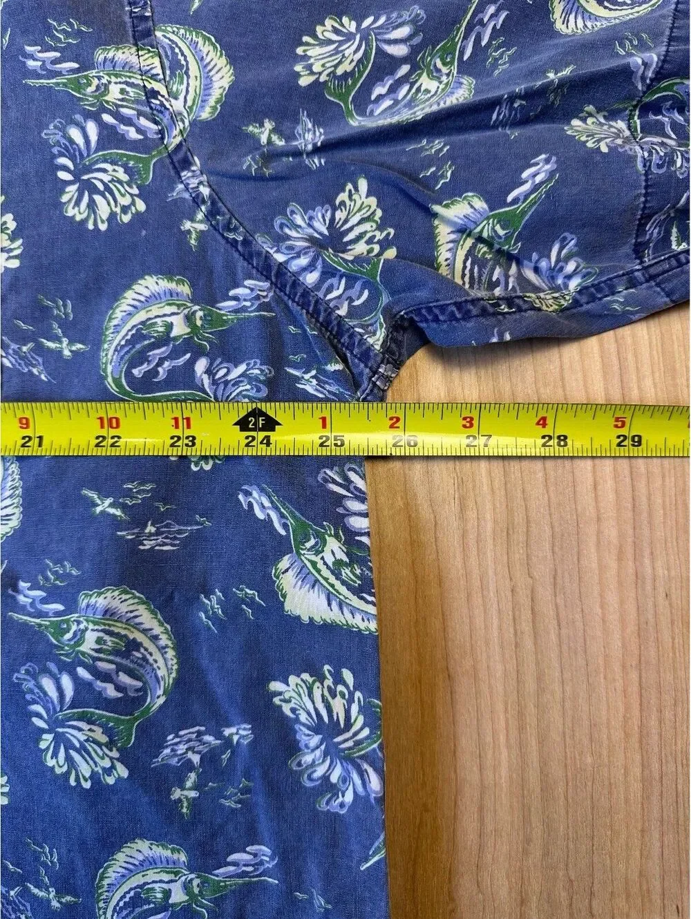 Vintage 90s Jcrew marlin fish button up shirt 100% cotton large fishing tropical